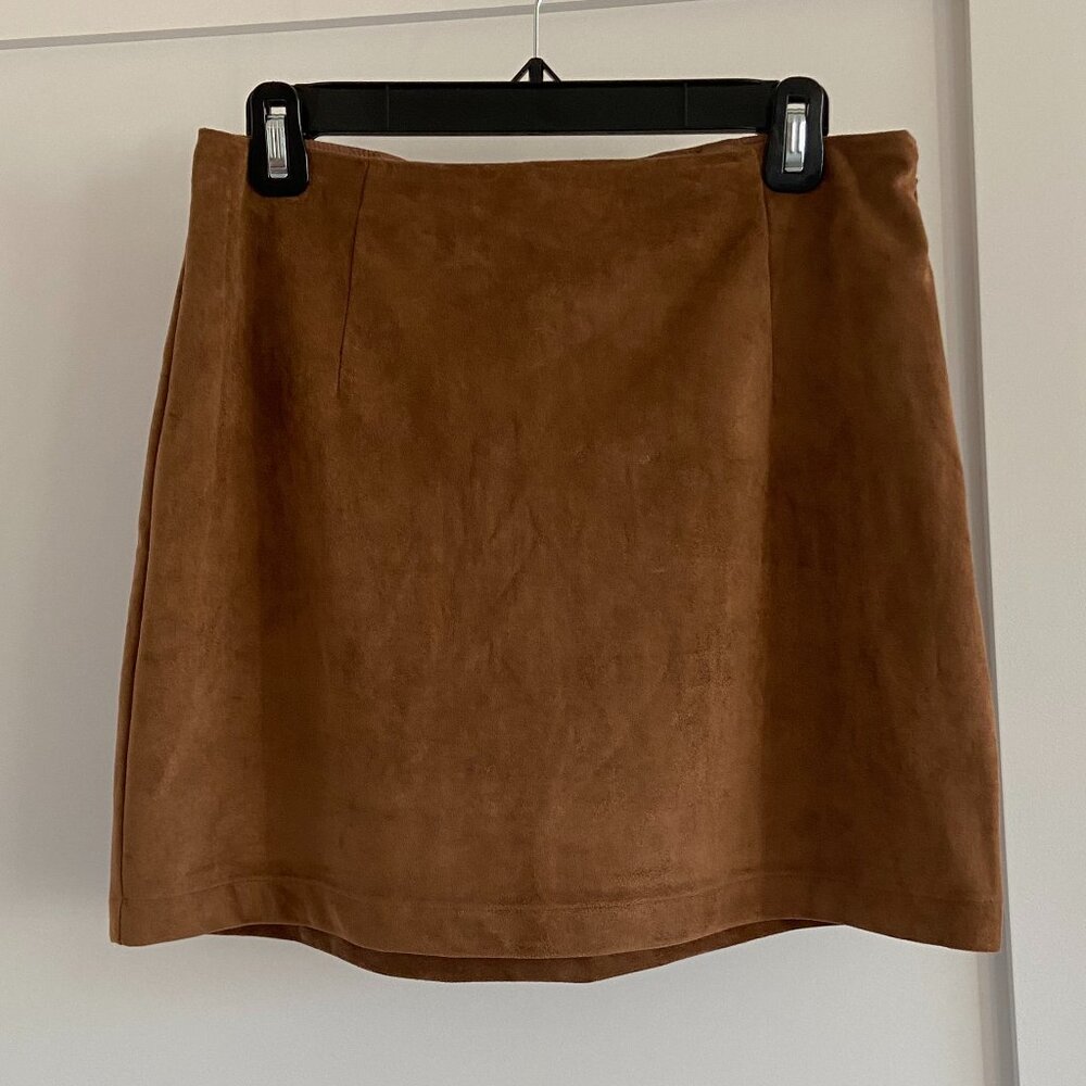 Abercrombie & Fitch brown suede mini skirt